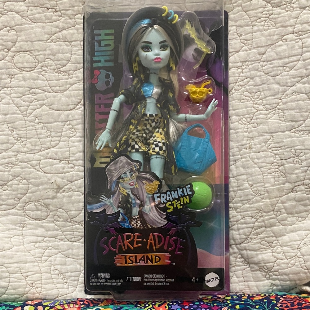 Mattel Monster High Frankie Stein with Blue and Yellow Outfit